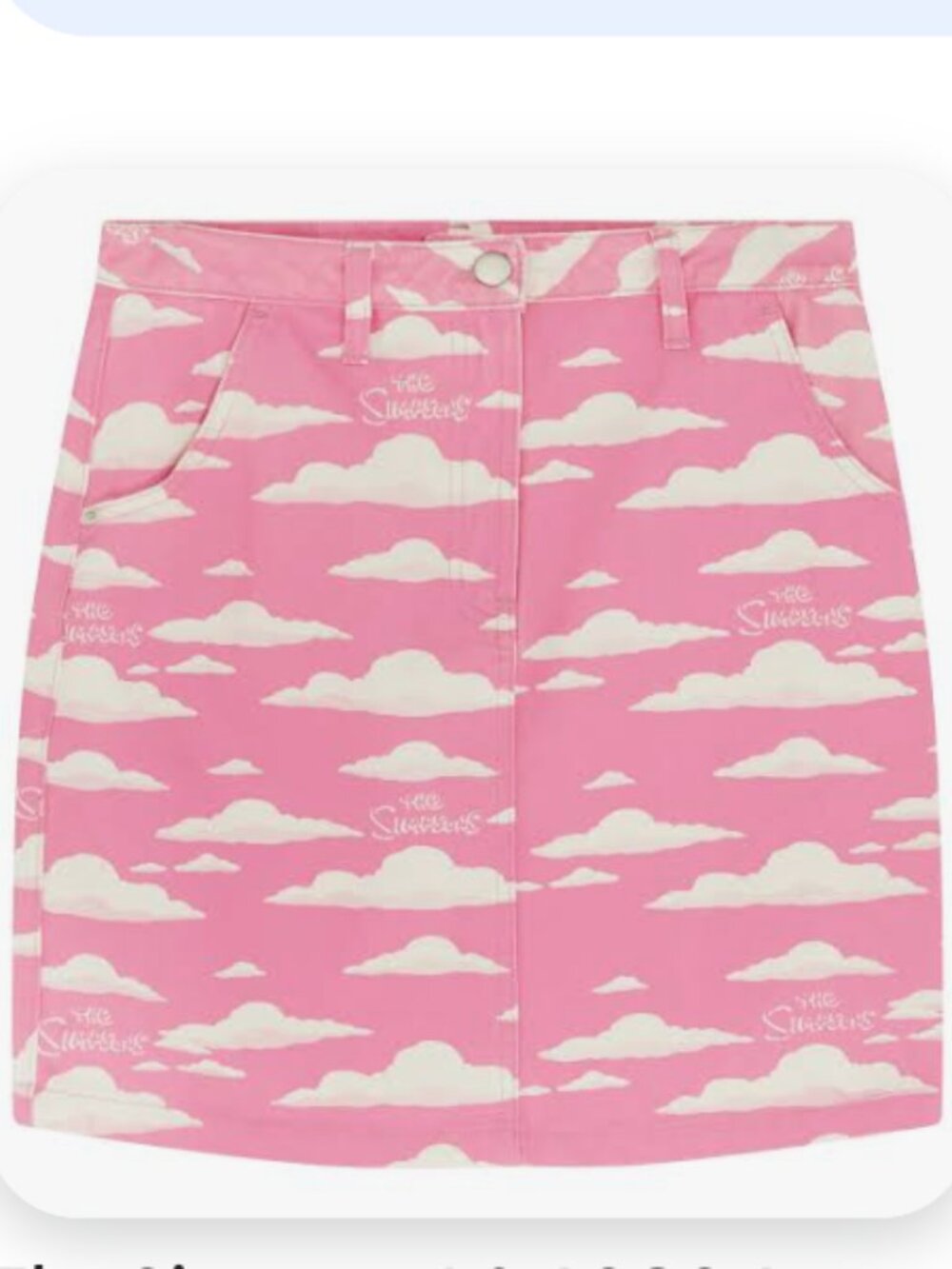 ASOS x Simpsons Pink Cloud Skirt Size 6